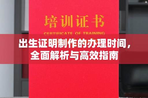 爱辉出生证明制作的办理时间，全面解析与高效指南